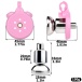 FAAK - Chastity Cage 45mm w Catheterization Hood - Pink 照片-8