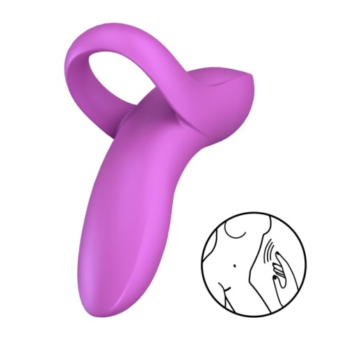 Satisfyer - Bold Lover 手指震动器 - 深粉色 照片