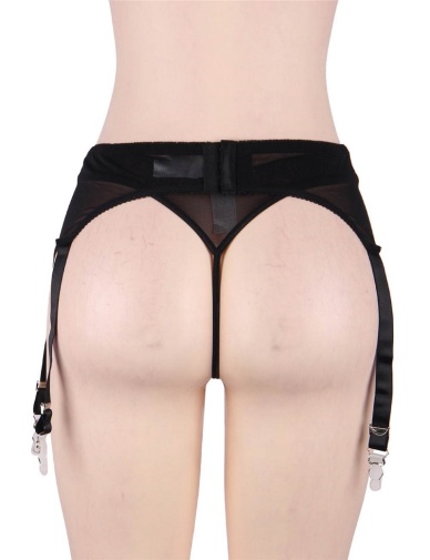 Ohyeah - Lace Garter Panty - Black - M 照片