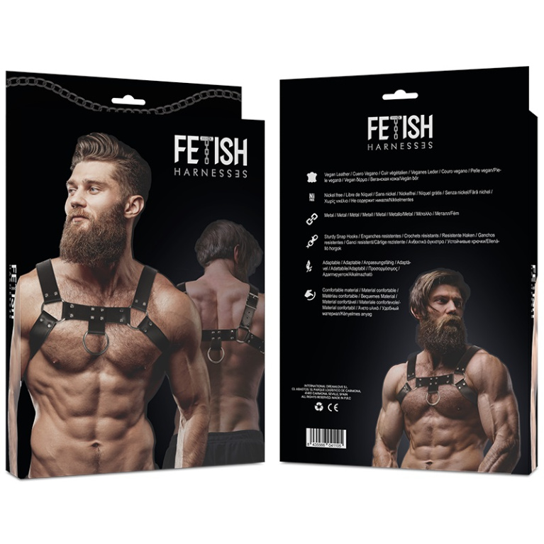 Fetish Submissive - Chest Strap Male Harness - Black photo