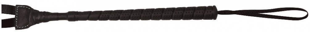 Dual whips are made of tough, genuine leather and made to pl... Sportsheets - Edge Dragon Kiss Whip - Black photo-3