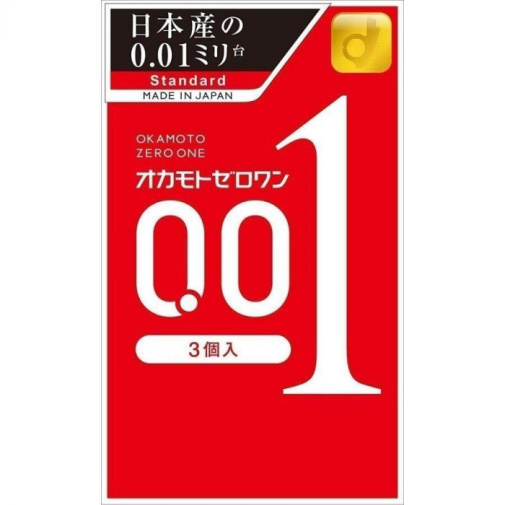 岡本 0.01。新登場! 
直徑 36mm
圓周 112mm
闊度 56±2mm
長度 175±7mm
厚... Okamoto - Zero One 0.01 3個裝 照片