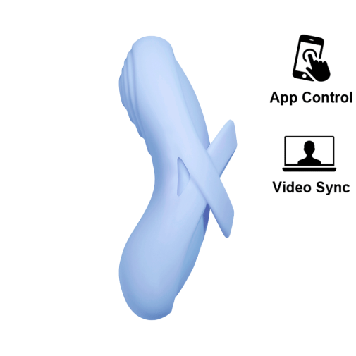 SVAKOM - Echo 2 APP控制柔軟指尖震動器 - 天藍色 照片