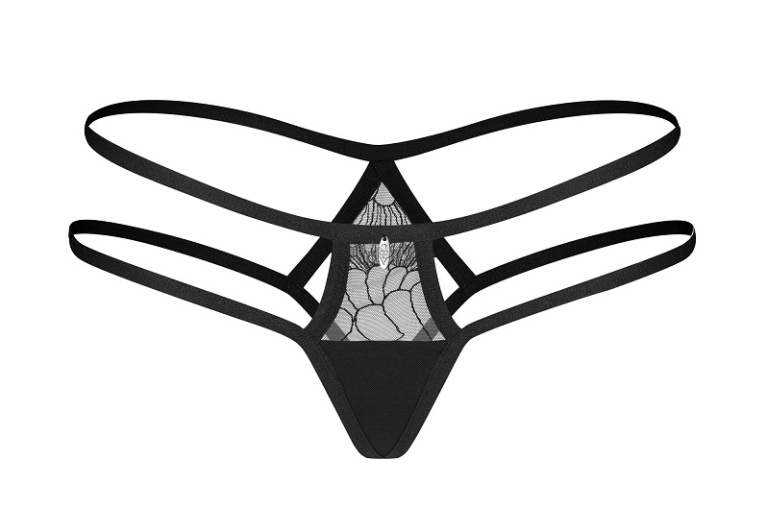 Obsessive - Arrowel 性感丁字内裤 - 黑色 - 细码/中码 照片