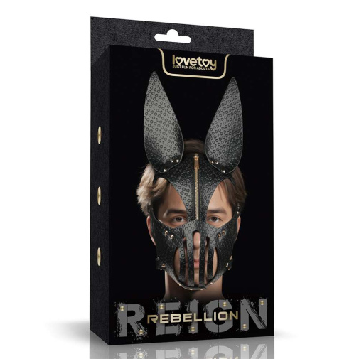 Lovetoy - Rebellion Reign Dark Bunny Face Mask - Black 照片