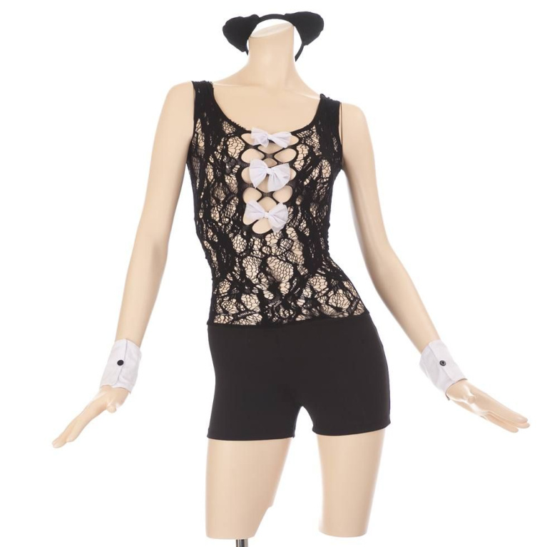 Costume Garden - GB-408 Bit Stocking Kitty Costume - Black photo