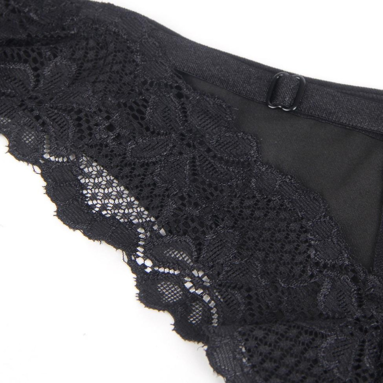 Ohyeah - Lace Hollow Out Panty - Black - XL photo