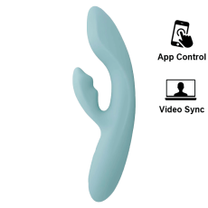 SVAKOM - Chika 加熱式智能兔子按摩棒 - Turquoise Grey 照片