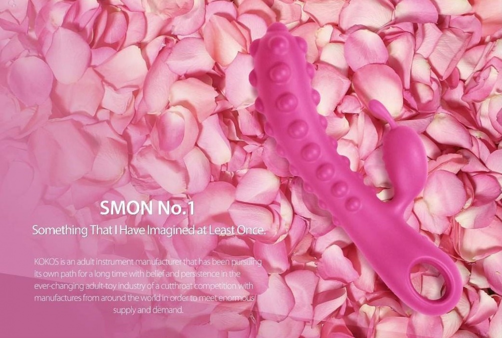 The SMON No. 1 is a special vibrator with a studded shaft an... Kokos - Smon Rabbit Vibrator - Pink photo-5