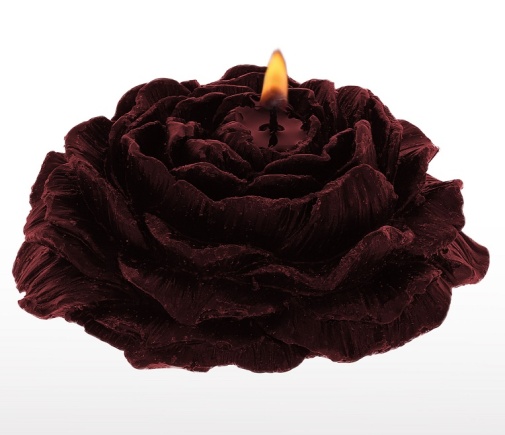 Taboom - 玫瑰花形滴蠟蠟燭 2件裝 - 黑色/紅色 照片