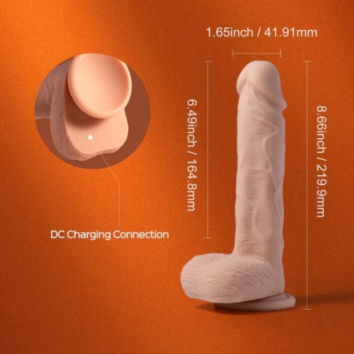 Honey Play Box - Paxton 7.5" Thrusting App Dildo - Flesh photo