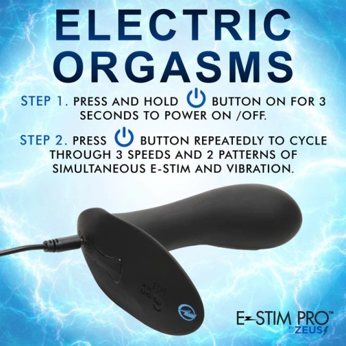 Zeus Electrosex - E-Stim G點電擊底褲震蛋 - 黑色 照片