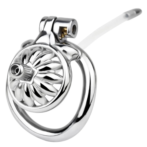 FAAK - Flower Chastity Cage w Metal Catheter 45mm 照片