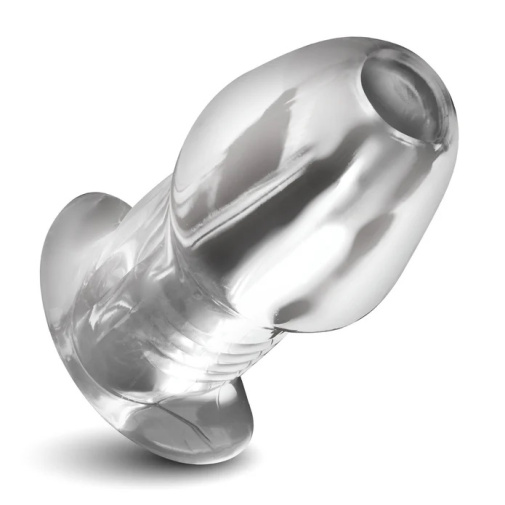 Master Series - Dicked Hollow Plug XL - Clear photo