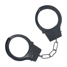 Ouch - Classic Metal Hand Cuffs - Black photo