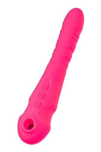 JOS - Cotox Vibrator w Vacuum Stimulator - Pink photo