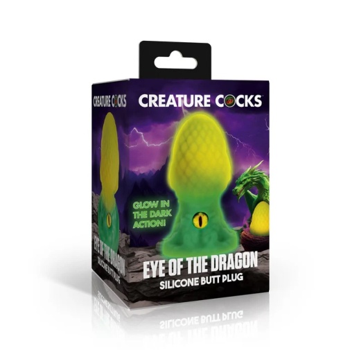 Creature Cocks - Eye of the Dragon Butt Plug - Green 照片
