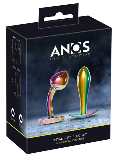 ANOS - Metal Butt Plug Set - Rainbow 照片