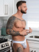 Male Power - Jock Strap - L/XL - White Marble photo-3