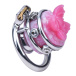 FAAK - Butterfly Chastity Cage w Curved Ring - Red Dragon photo-2