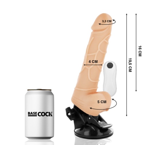 Basecock - Vibro Dildo w Balls 19.5cm - Flesh photo