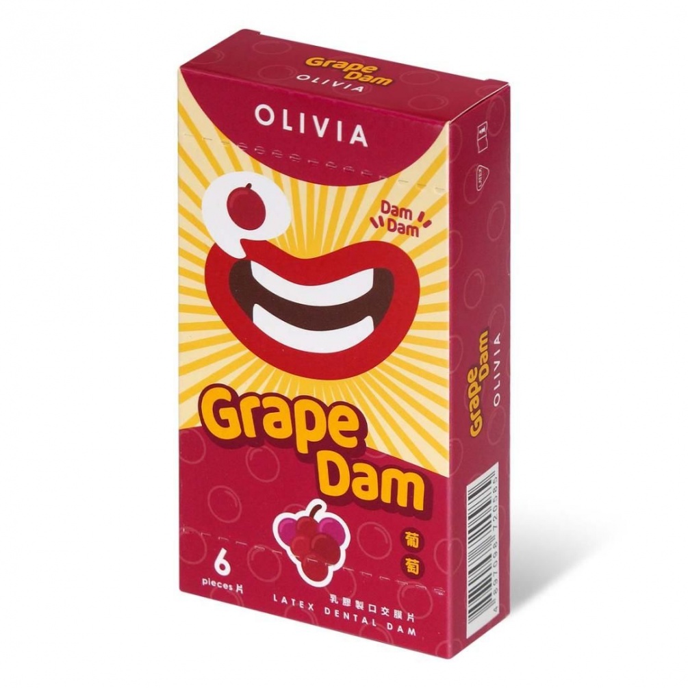 Olivia - Grape Scent Dental Dam 6's Pack photo-2