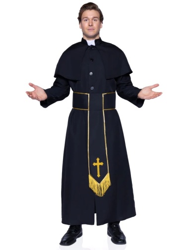 Leg Avenue - 牧师服装 2件 - 黑色 - 中/大码 照片