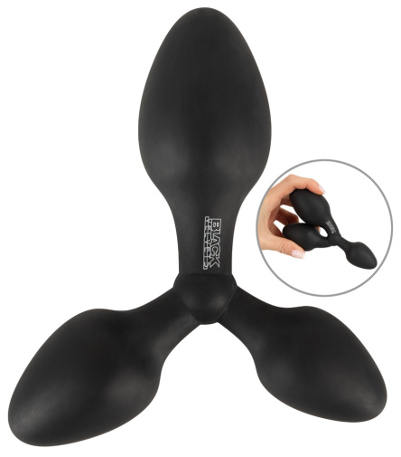 Black Velvets - Training Triple Butt Plug - Black photo