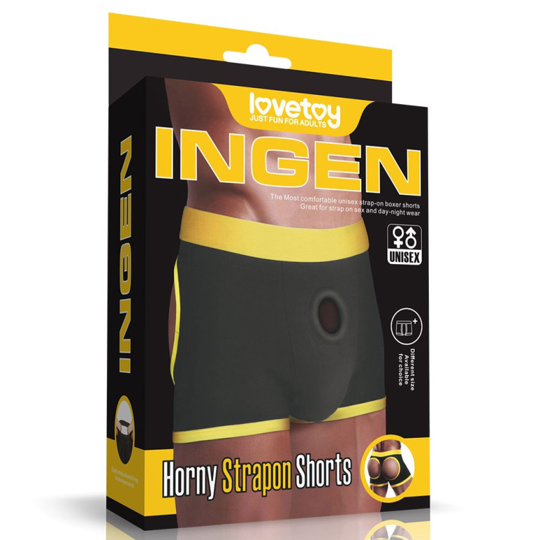 Lovetoy - Horny Strapon Shorts - Black - M/L photo