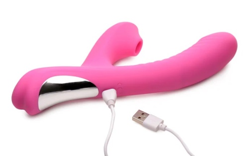 Power Bunnies - Come Hither 43X Rabbit Vibrator - Pink photo