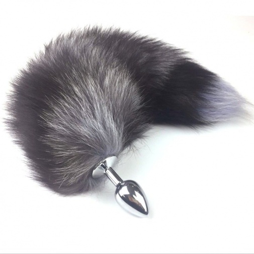 MT - Anal Plug M-size with Black fur tail photo