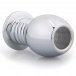 MT - Hollow Anal Plug 70x40mm - Silver photo-3