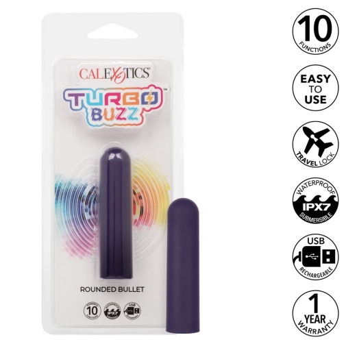 CEN - Turbo Buzz Rounded Vibro Bullet - Purple photo