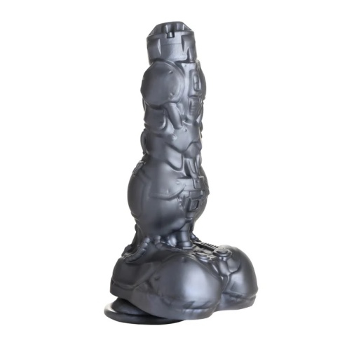 Creature Cocks - Cyborg Thrusting Vibro Dildo - Silver photo