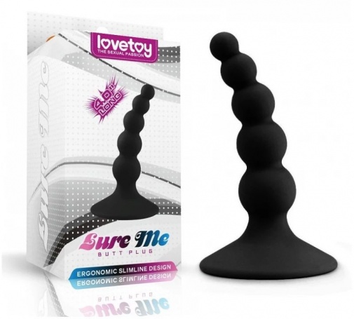 Lovetoy - Lure Me Beaded Anal Plug - Black photo