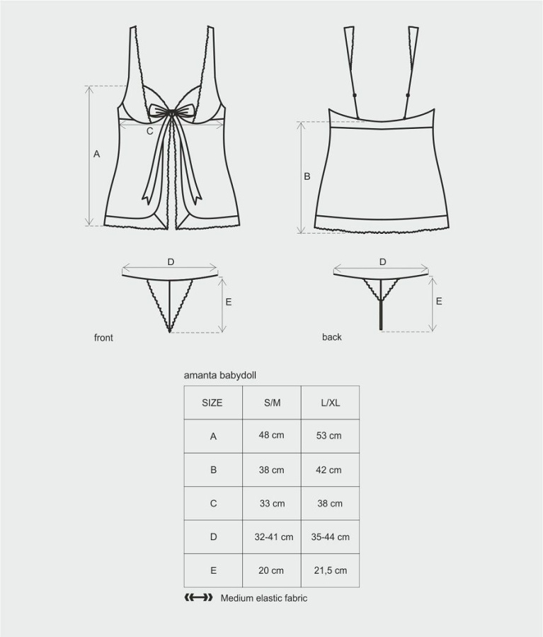 Obsessive - Amanta 連衣裙和丁字褲 - 黑色 - S/M 照片
