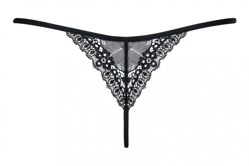 Wow! Lacey Intensa thong - they tempt and seduce. Not only y... Obsessive - Intensa Thong - Black - L/XL photo-11