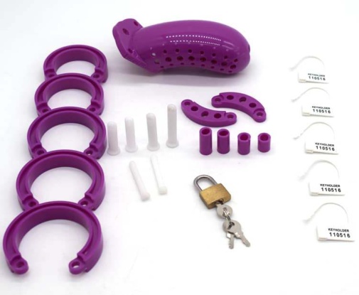 FAAK - Plastic Chastity Cage 23 - Purple 照片
