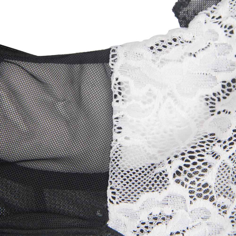Ohyeah - Maid Costume w Garters - Black - XL photo