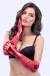STM - Lace & Lame Elbow Gloves - Red photo-2