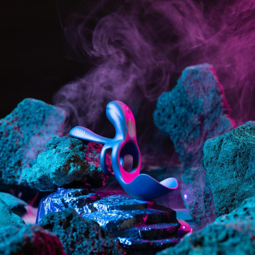 Hueman - Zenith 3-in-1 Vibro Ring - Blue photo