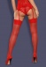 Obsessive - S800 Stockings - Red - L/XL photo-6