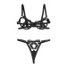 Ohyeah - Sexy Bow Bra Set - Black - L photo-10