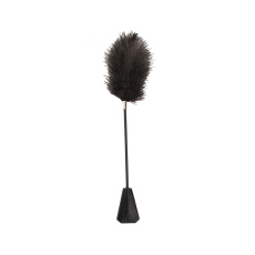 Chisa - Crop w Feathers - Black photo