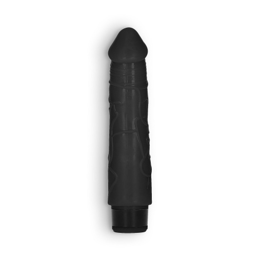 GC - 8" Thick Vibro Dildo - Black 照片