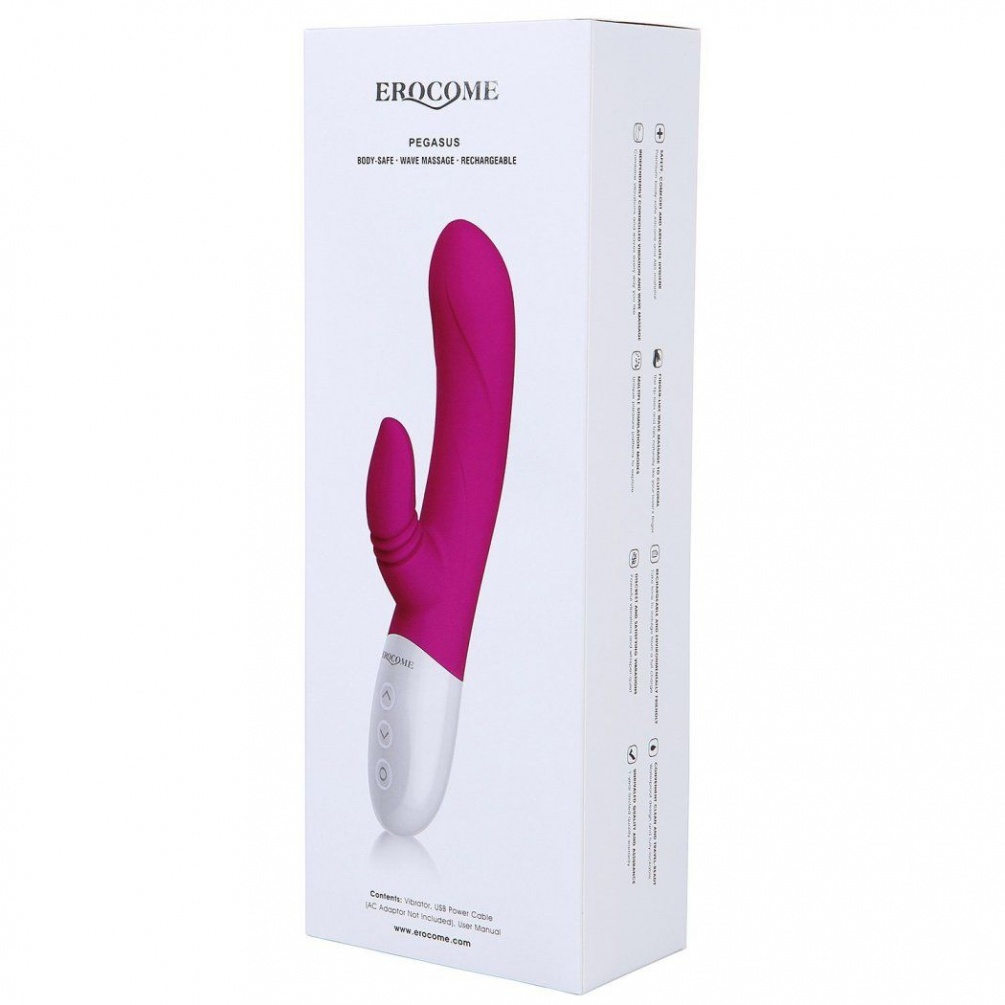PEGASUS Pegasus licking double shock stick, simulation finge... Erocome - Pegasus - Deep Rose photo-10