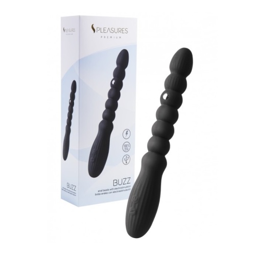 S Pleasures - Buzz Anal Electro Vibrator - Black photo