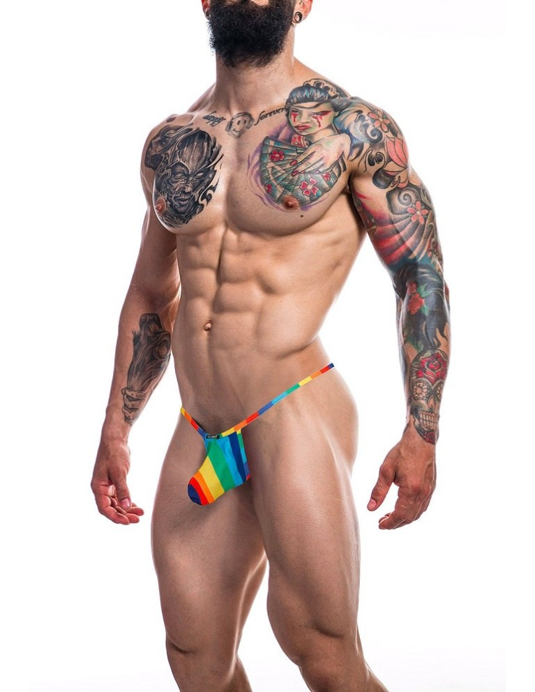 Cut4men - 男士迷你三角裤 - 彩虹 - 大/加大码 照片