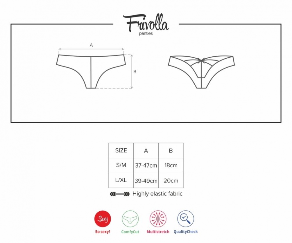 Panties coming straight from Pleasureland? They’re right her... Obsessive - Frivolla Panties - Black - L/XL photo-7