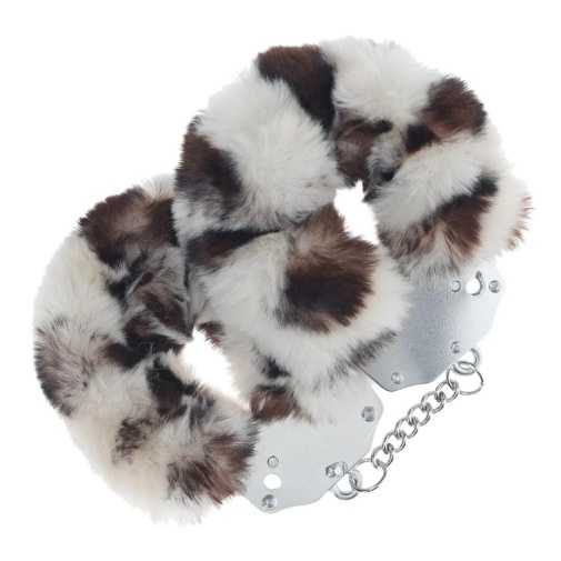Ouch - Heavy-Duty Fluffy Hand Cuffs - Snow Leopard 照片